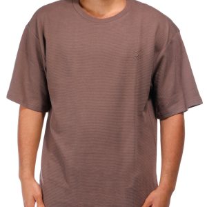 Rode Mens Heavy Textured Short Sleeve Crew Neck T-Shirt