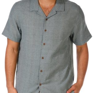 PX Black Men's Short Sleeve Woven Buttoned Shirt