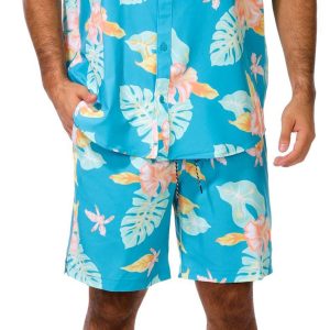 Hurley Mens 2 Pc Dypsis Leaves Swim Shorts Set