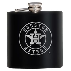 MLB Houston Astros 6 Oz. Stealth Laser Etched Hip Flask