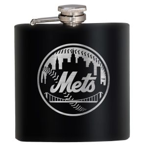 MLB New York Mets 6 Oz. Stealth Laser Etched Hip Flask