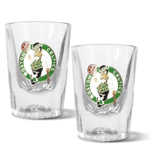 NBA Boston Celtics Set of 2 2 Oz. Prism Shot Glasses