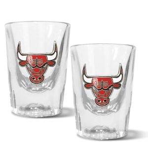 NBA Chicago Bulls Set of 2 2 Oz. Prism Shot Glasses