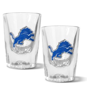 NFL Detroit Lions Set of 2 2 Oz. Prism Shot Glasses