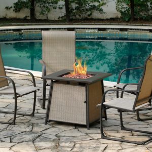 Heat Maxx 5 Piece Seating Set & 30 in. Fire Table