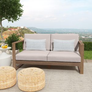Linon Silas Natural 2-Seater Sofa