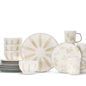 Baum Essex Vaughn 16 pc Grey Dinnerware Set