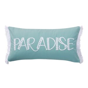 San Clemente Paradise Coastal Fringe Decorative Pillow