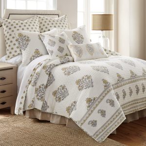 Levtex Home Kamira Ochre Reversible Quilt & Sham Set