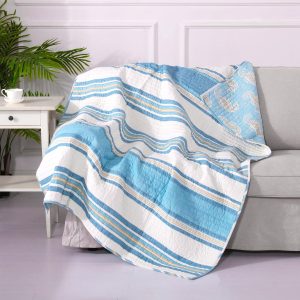 Blue Maui Reversible Quilted Throw
