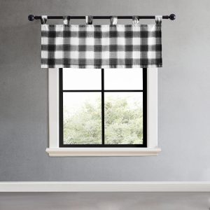 Eddie Bauer Canyon Plaid Tab Top Valance 50x20