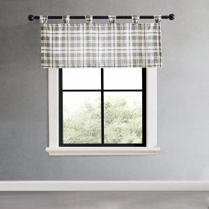 Eddie Bauer Fall Creek Plaid Tab Top Valance 50x20