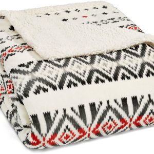 Eddie Bauer Mountain Village Chili Sherpa Blanket