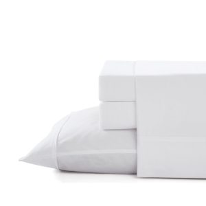 T200 Solid Cotton Percale 4-Piece Sheet Set