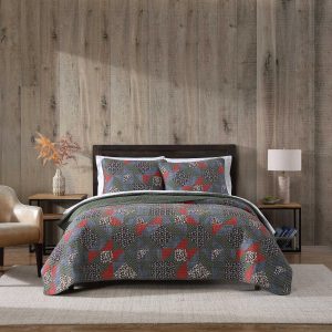 Eddie Bauer Block Patchwork Quilt & Sham Set