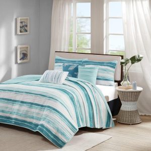 Madison Park 6 Pc. Marina Printed Quilt Set