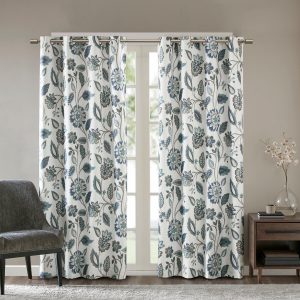 SunSmart Camille Jacquard Printed Darkening Curtain Panel