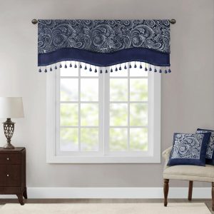 Madison Park Aubrey Beaded Window Valance