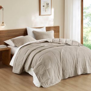 510 Design Mina Waffle Weave Textured Quilt Set