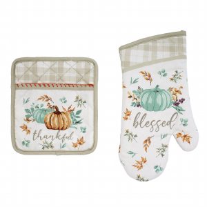 Avanti Grateful Patch Pot Holder and Oven Mitt Set