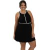 Aquashape Plus Zip Front Fit & Flare Swimdress