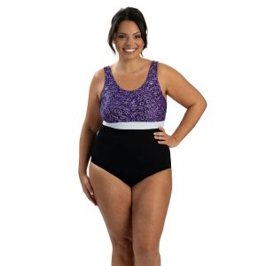 Aquashape Plus Harmony Sccop Back One Piece Swimsuit