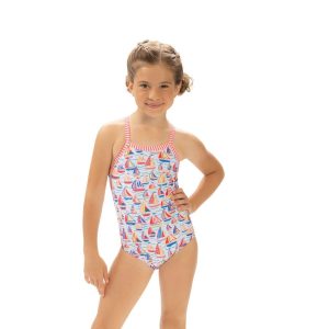 Little Dolfin Girls High Tide One Piece Swimsuit