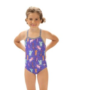 Little Dolfin Girls Dancin Feet One Piece Swimsuit