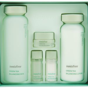 Innisfree 5 Pc Green Tea Balancing Skin Care Set