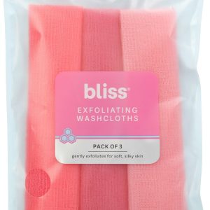 Bliss 3 Pk Exfoliating Washcloths