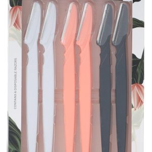 Beauty Frizz 6 Pk Eyebrow & Face Razors