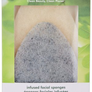 Ecotools 2-Pk. Rose & Charcoal Infused Facial Sponges