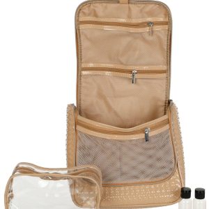 Joan + David Top Handle Woven Cosmetic Case