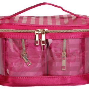 Imoshion 3-Pc Satin Clear Cosmetic Bag Set