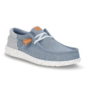 Hey Dude Mens Wally Funk Seersucker Casual Slip Ons