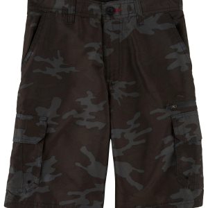 Burnside Big Boys Contrast Zip Camo Cargo Shorts