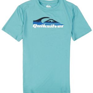 Quiksilver Big Boys Short Sleeve Logo Rash Guard