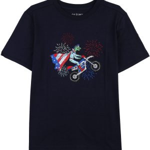 DOT & ZAZZ Little Boys Americana Larry Short Sleeve T-Shirt