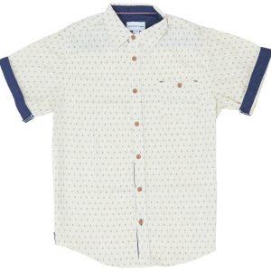 Distortion Big Boys Short Sleeve Anchor Print Buttoned Shirt