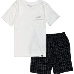 Lucky Brand Little Boys 2 Pc Short Set