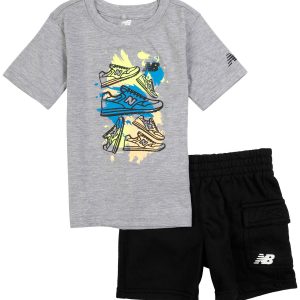 New Balance Little Boys Active 2 Pc Shorts Set
