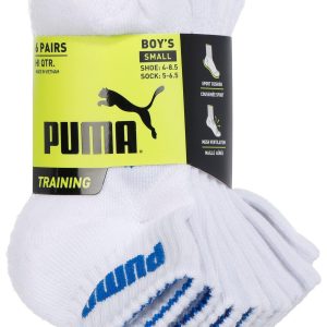 Puma Boys 6 Pk High Quarter Socks