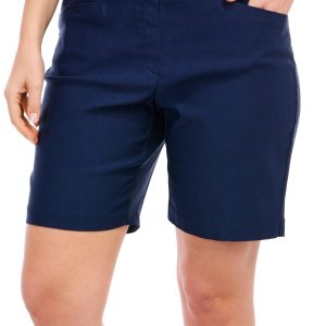 Coral Bay Golf Petite 10 in Solid Pull-On Shorts