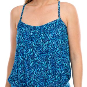 American Beach Womens Blouson Tankini Top