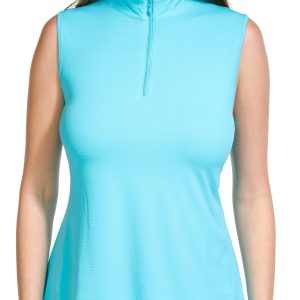 Gottex Womens Active Solid Mock Neck Tank Top