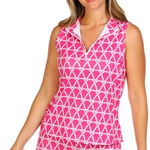 Gottex Womens Active Print Mock Neck Tank Top