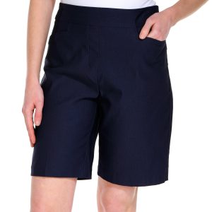 Coral Bay Golf Womens 9 in Solid Pull On Shorts