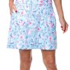 Coral Bay Golf Womens Active 18 in Back Pleat Printed Skort