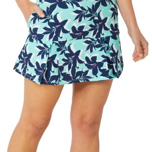 Stella Parker Womens Pleated Hem Print Skort