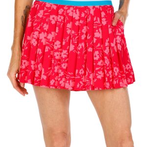 PGA Tour Women's Active Two Tone Floral Pleated Skort